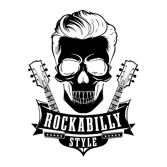 Rockabilly 2 fekete-Férfi póló