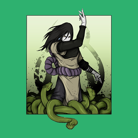 Orochimaru with snakes-Férfi póló