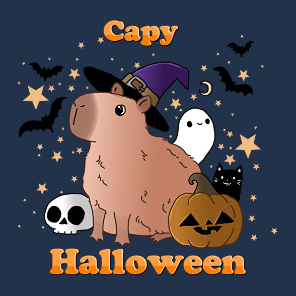 Capy Halloween-Férfi póló