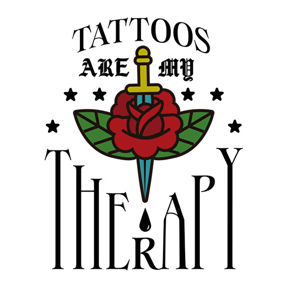 Tattoos are my therapy-Férfi póló