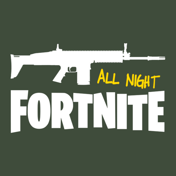 All night FORTNITE-Férfi póló