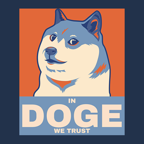 IN DOGE WE TRUST-Férfi póló