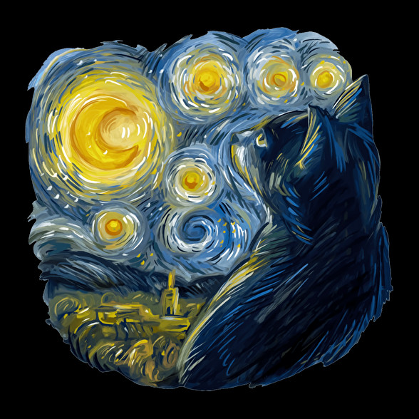 Van Gogh cica , Starry night by Vincent-Férfi póló