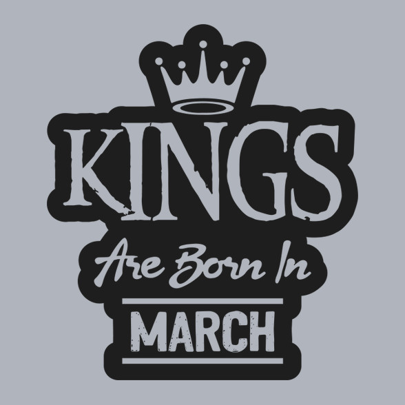 KINGS are born in March - fekete-Férfi póló