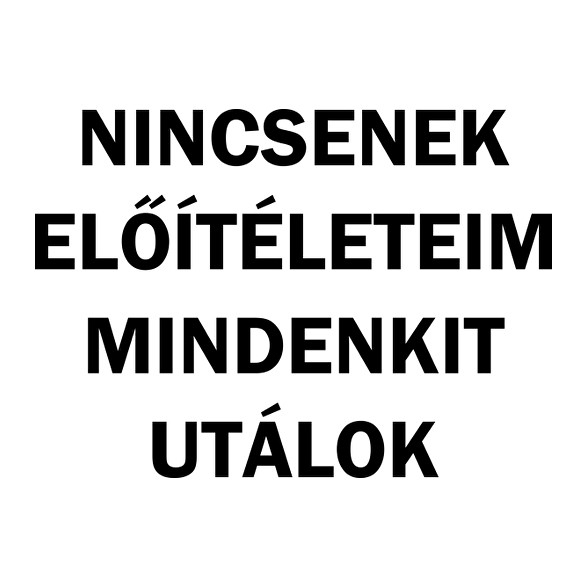 Nincsenek előítéleteim, mindenkit utálok-Férfi póló