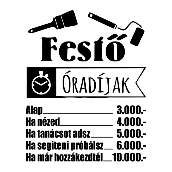 Festő óradíjak-Férfi póló