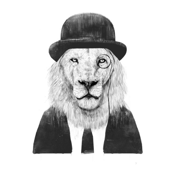 Sir lion-Férfi póló