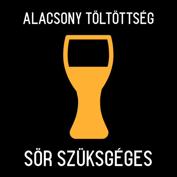 Alacsony töltöttség, sör szükséges-Férfi póló