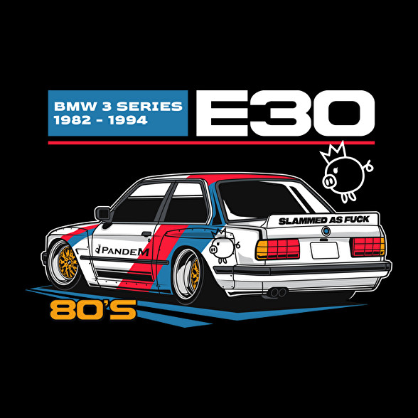 BMW 3 E30-Férfi póló