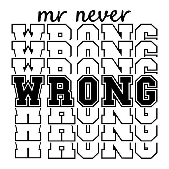 Mr never wrong páros 1-Férfi póló