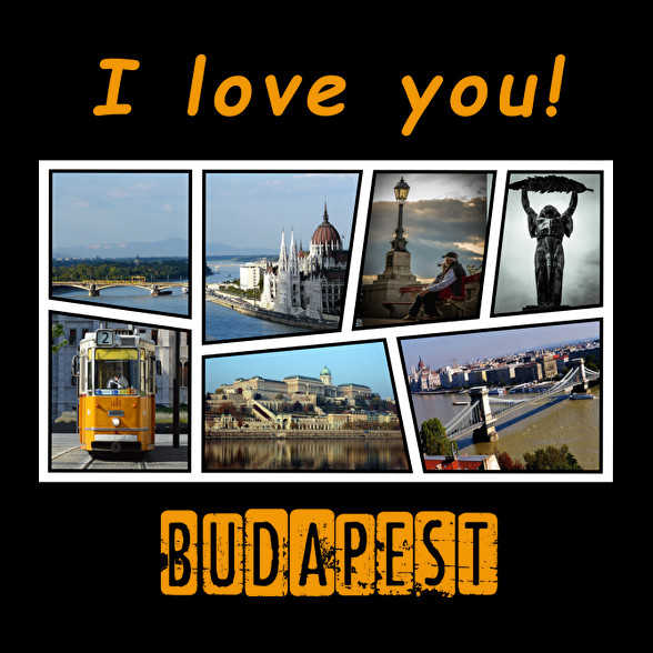 i love you budapest-Férfi póló