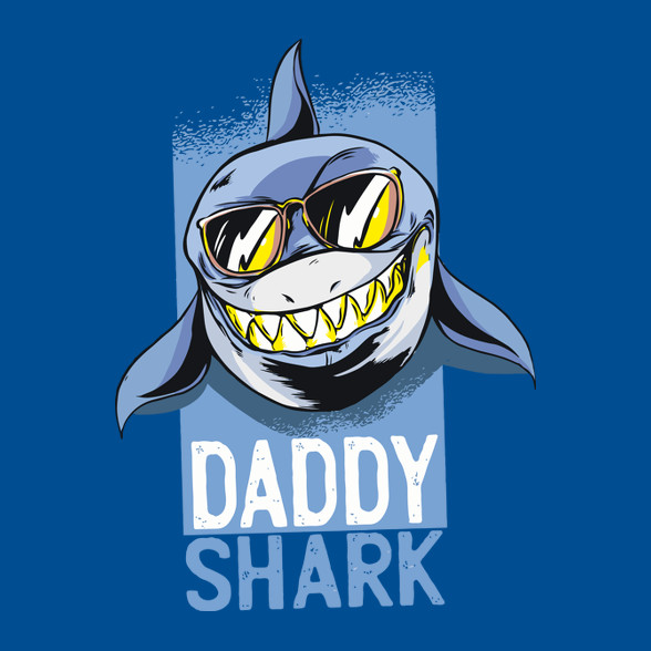 Daddy shark - apa cápa-Férfi póló