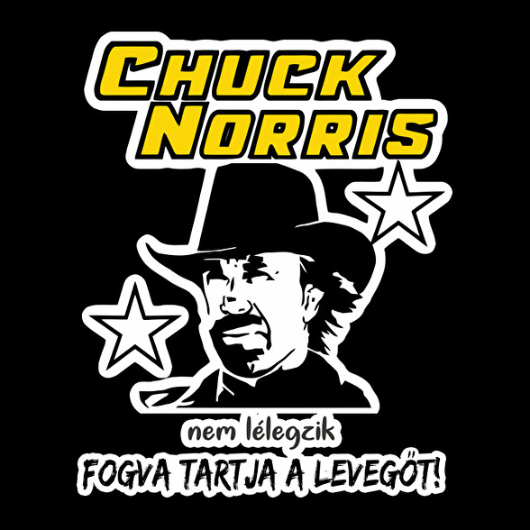 Chuck Norris nem lélegzik, fogva tartja a levegőt!-Férfi póló