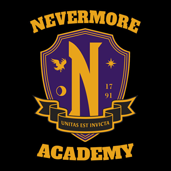 Wednesday Nevermore logo-Férfi póló