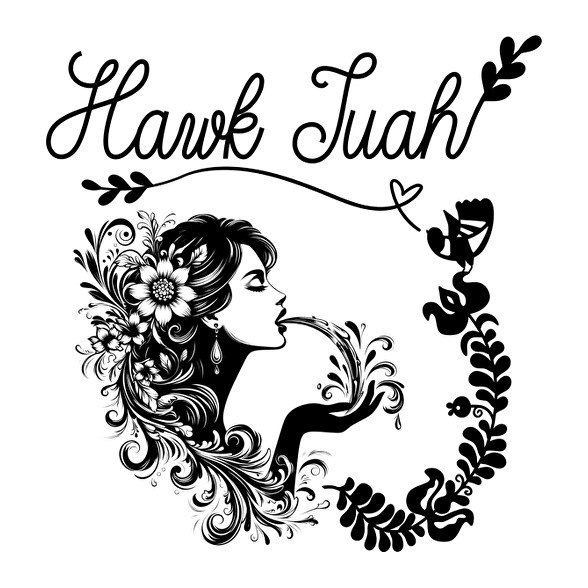 Hawk Tuah - split on that thang-Férfi póló