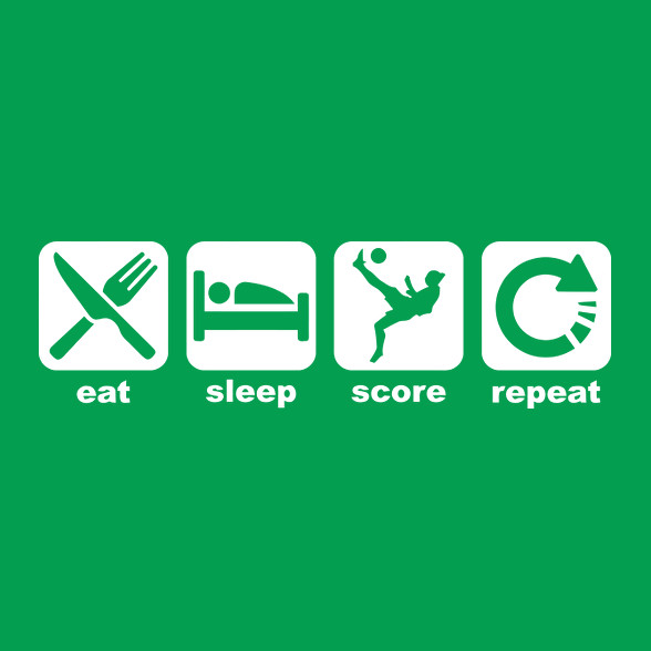 Eat Sleep Score Repeat-Férfi póló