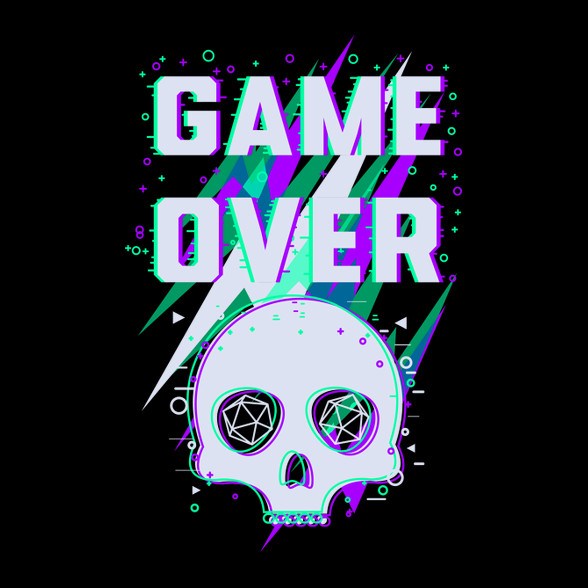 Game Over (sötét)-Férfi póló