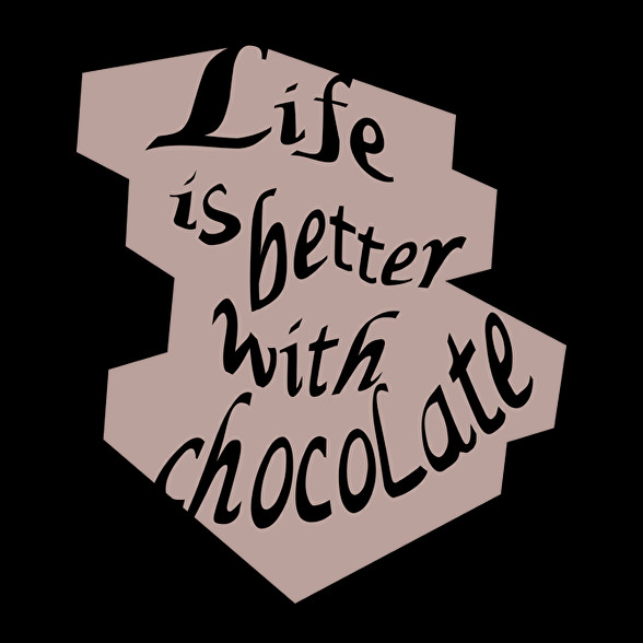 life is better with chocolate-Férfi V-nyakú póló