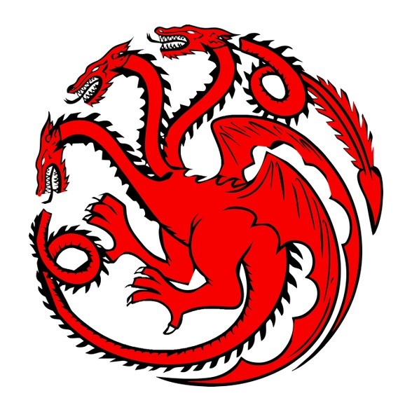 Targaryen címer-Férfi V-nyakú póló