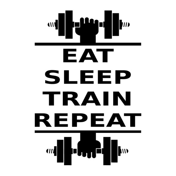 EAT SLEEP TRAIN REPEAT-Férfi V-nyakú póló