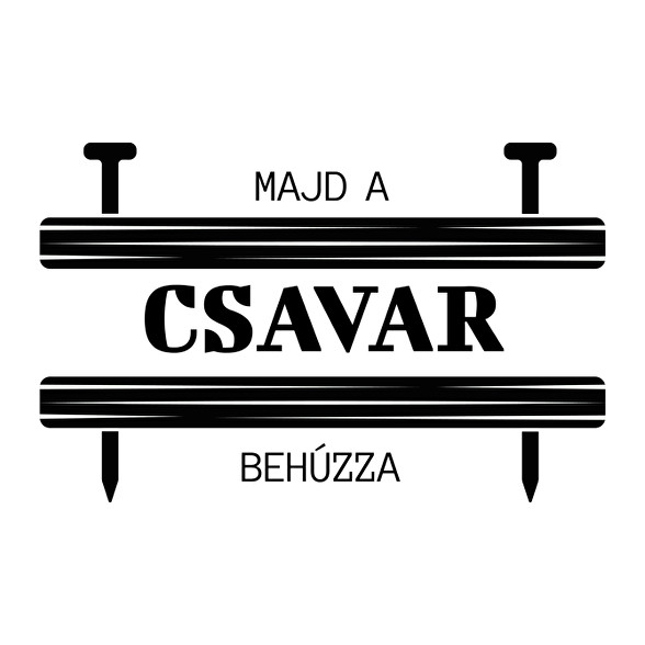 Majd a csavar behúzza-Férfi V-nyakú póló