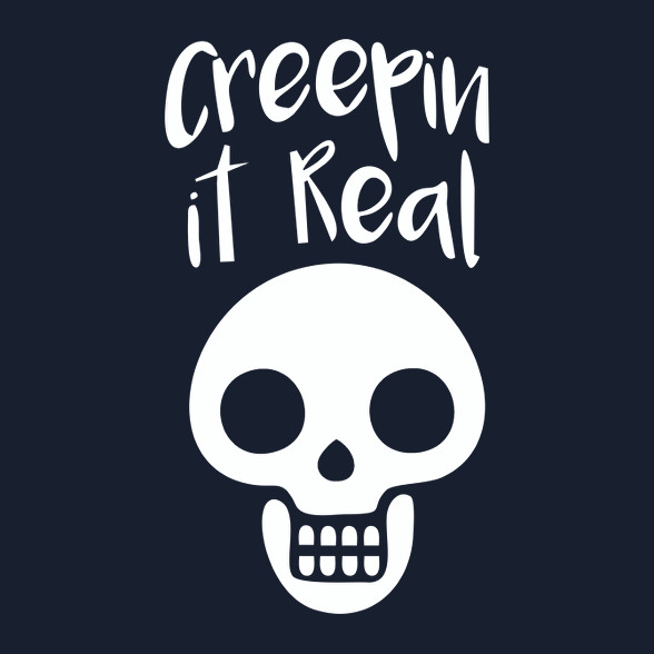 Creepin It Real Skull-Férfi V-nyakú póló