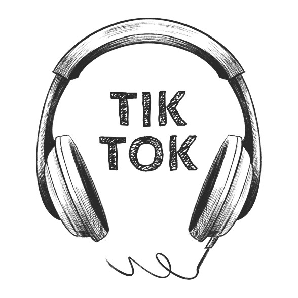 TikTok fejhallgató-Férfi V-nyakú póló