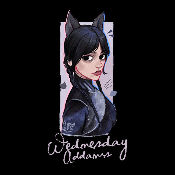 Wednesday Addams-Férfi V-nyakú póló