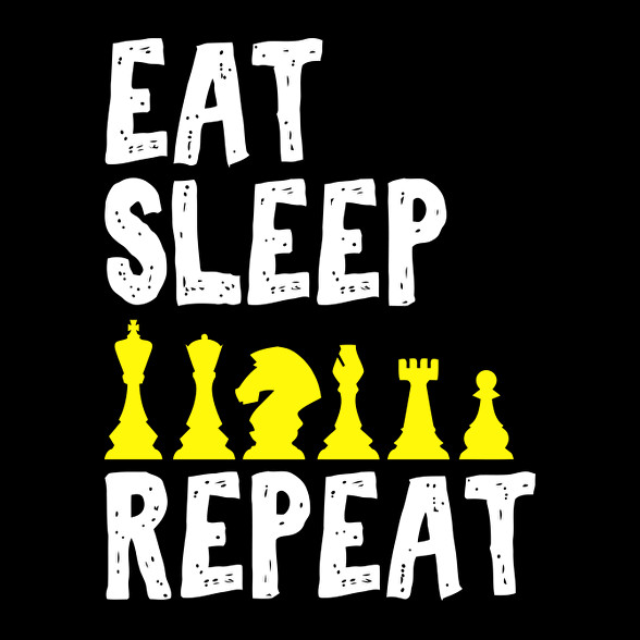 Eat, Sleep, Chess, Repeat-Férfi V-nyakú póló