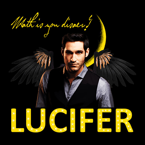 lucifer-wath is you disaer-Férfi V-nyakú póló