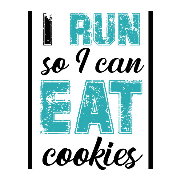 I run so I can eat cookies-Férfi V-nyakú póló