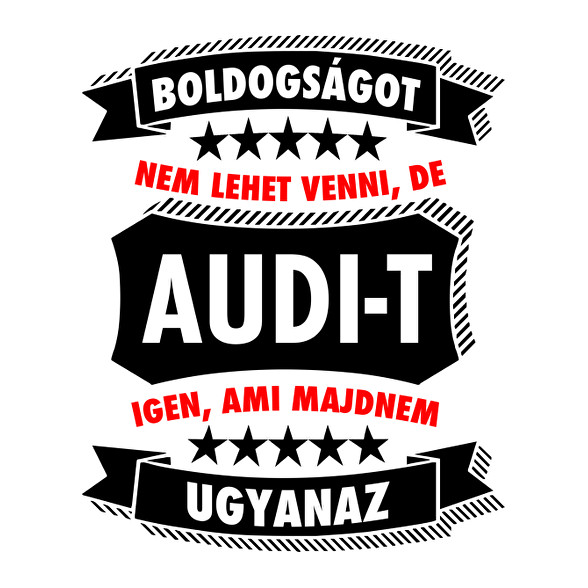 Boldogság = Audi-Férfi V-nyakú póló