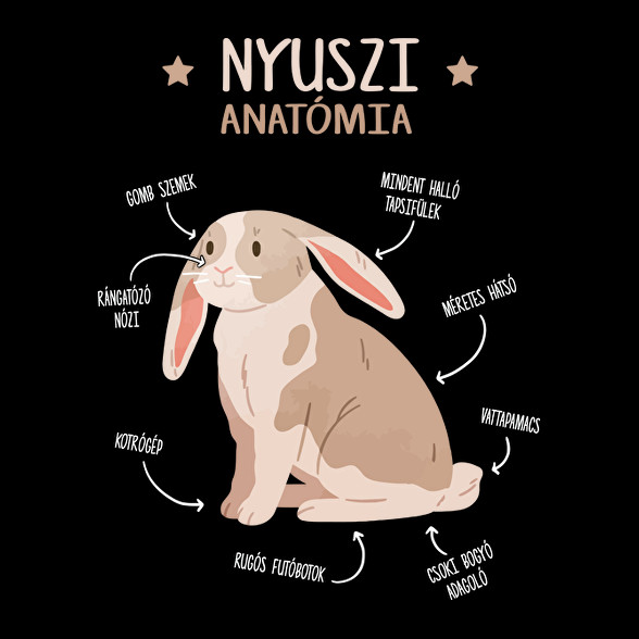 Nyuszi anatómia-Férfi V-nyakú póló