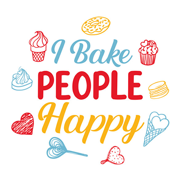 I bake people happy-Férfi V-nyakú póló