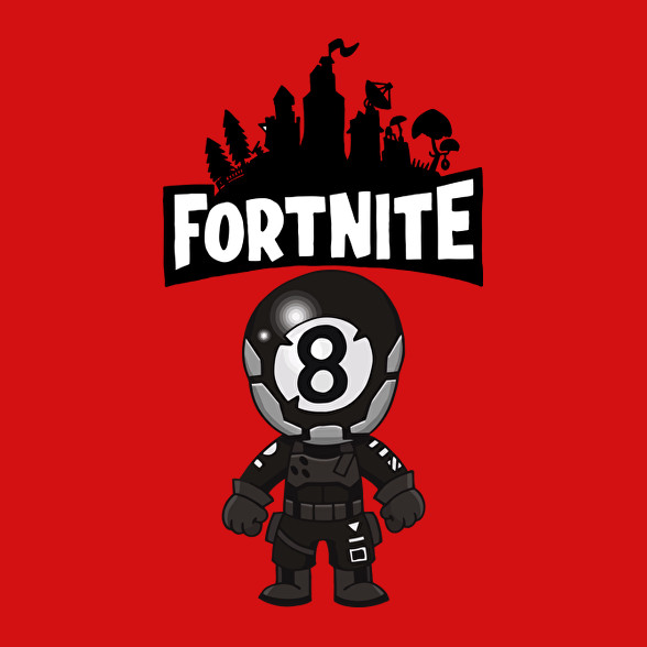 Fortnite 8ball skin-Férfi V-nyakú póló