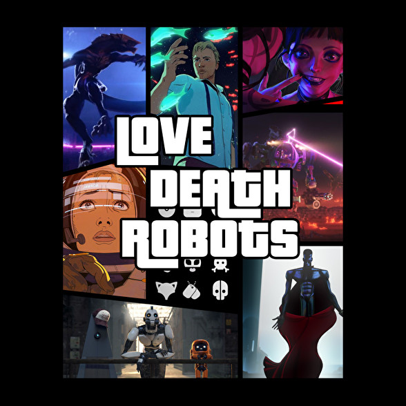 Love Death & Robots-Férfi V-nyakú póló