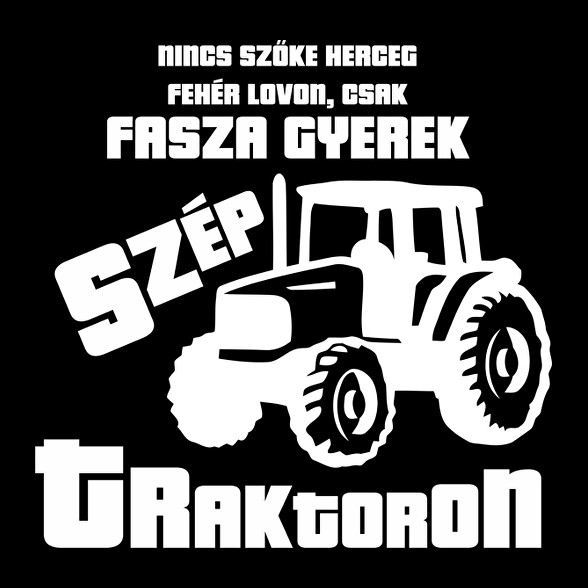 Fasza Gyerek Traktoron-Férfi V-nyakú póló