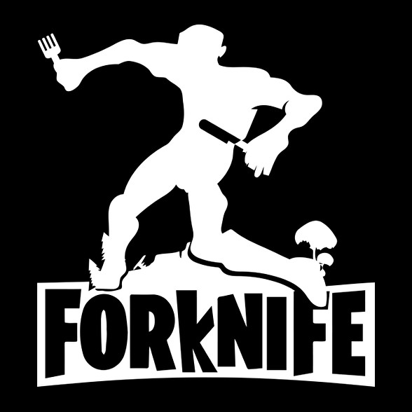 fortnite forknife fehér-Férfi V-nyakú póló