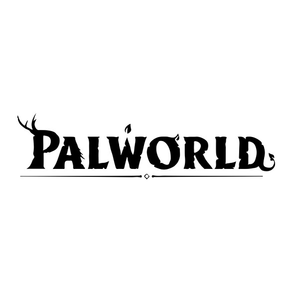 Palworld - fekete-Férfi V-nyakú póló