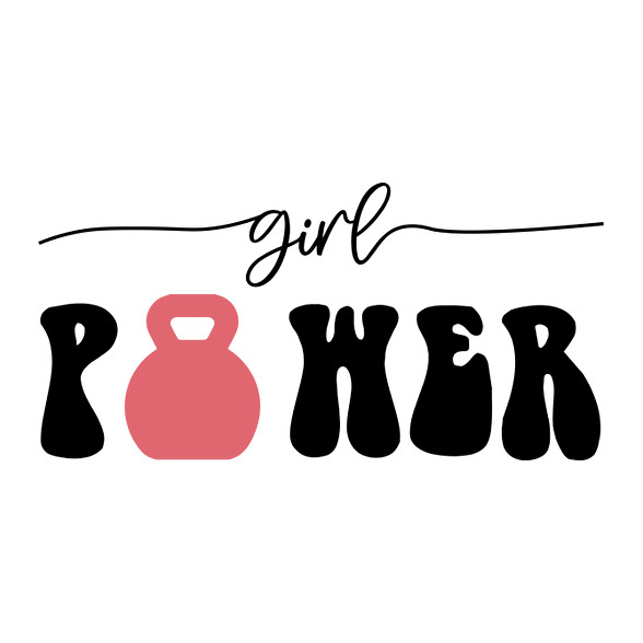 Girl Power - Kettlebell-Férfi V-nyakú póló