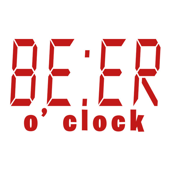 BE:ER o'clock-Férfi V-nyakú póló