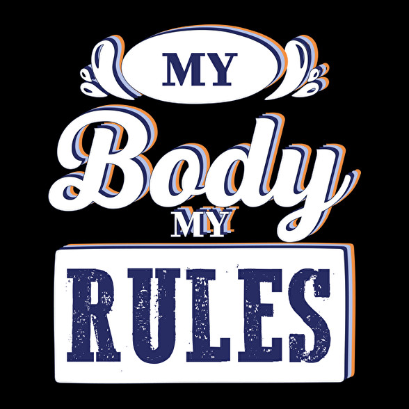 My body my rules-Férfi V-nyakú póló