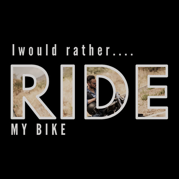 I WOULD RATHER MY BIKE-Férfi V-nyakú póló