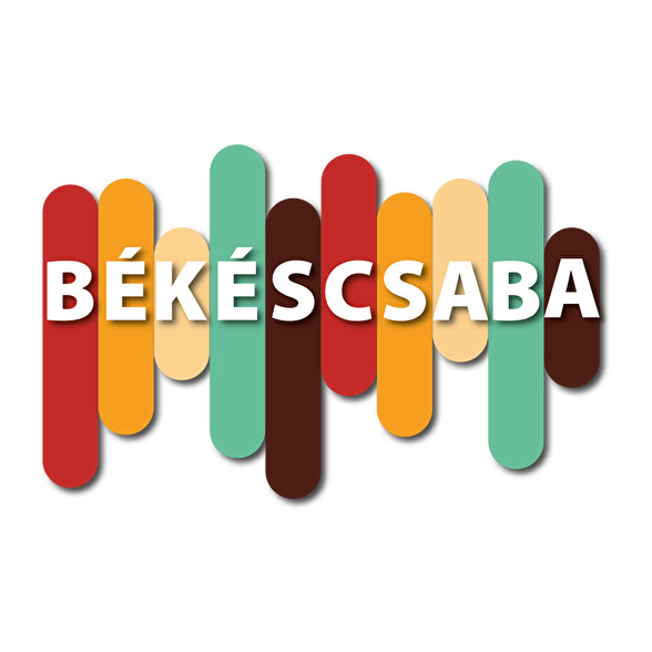 Békéscsaba - Színes-Férfi V-nyakú póló