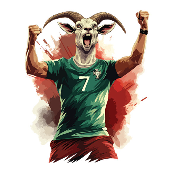 CR7 - The Goat-Férfi V-nyakú póló