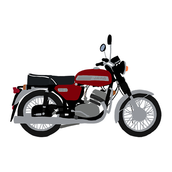 Jawa 350 -Férfi V-nyakú póló