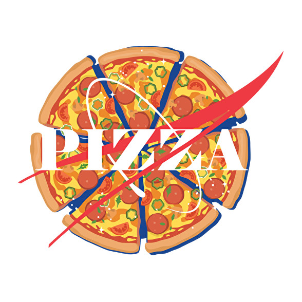 Nasa Pizza-Férfi V-nyakú póló