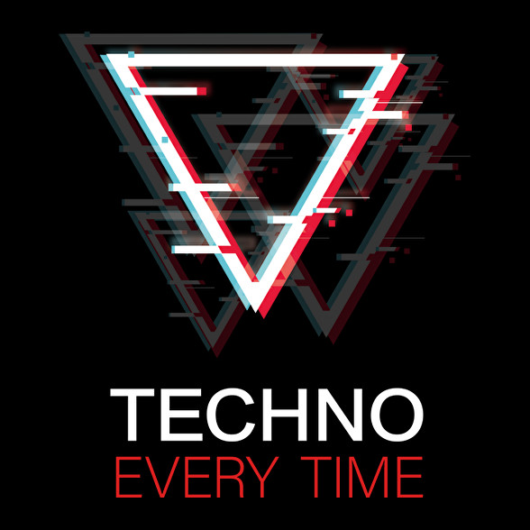 Techno - Every time-Férfi V-nyakú póló