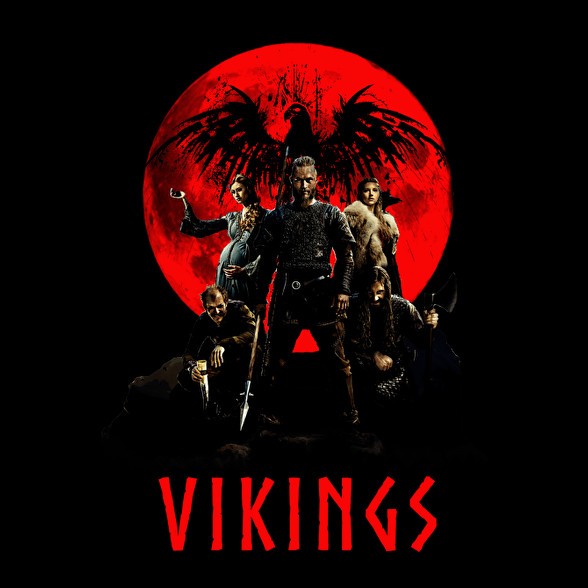 VIKINGS-Férfi V-nyakú póló