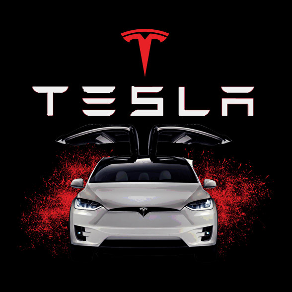 tesla -Férfi V-nyakú póló